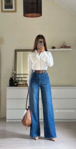 Outfits for a Triangle body shape.